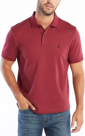 Nautica Men's Classic Fit Short Sleeve Solid Soft Cotton Polo Shirt