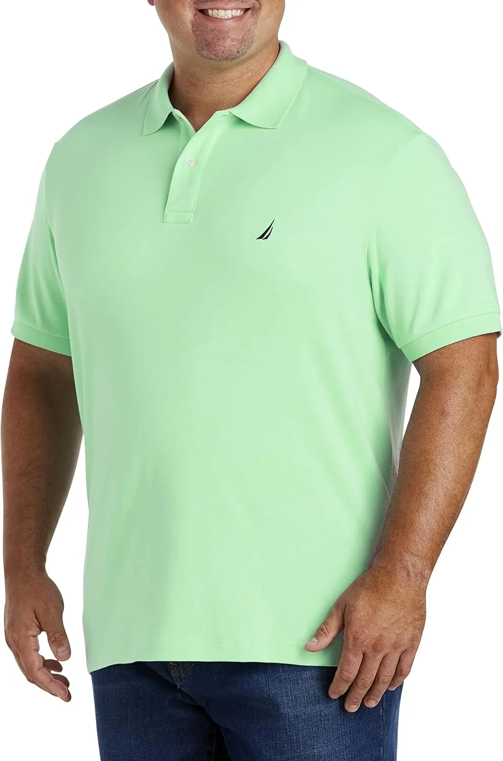 Nautica Men's Classic Fit Short Sleeve Solid Soft Cotton Polo Shirt