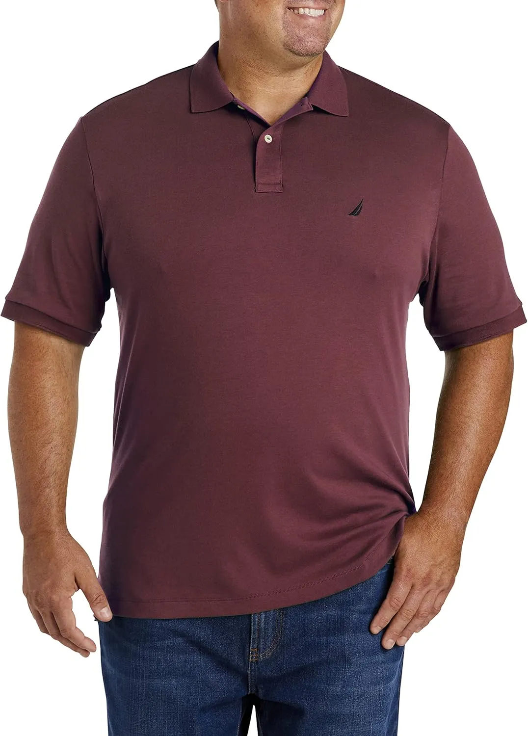 Nautica Men's Classic Fit Short Sleeve Solid Soft Cotton Polo Shirt