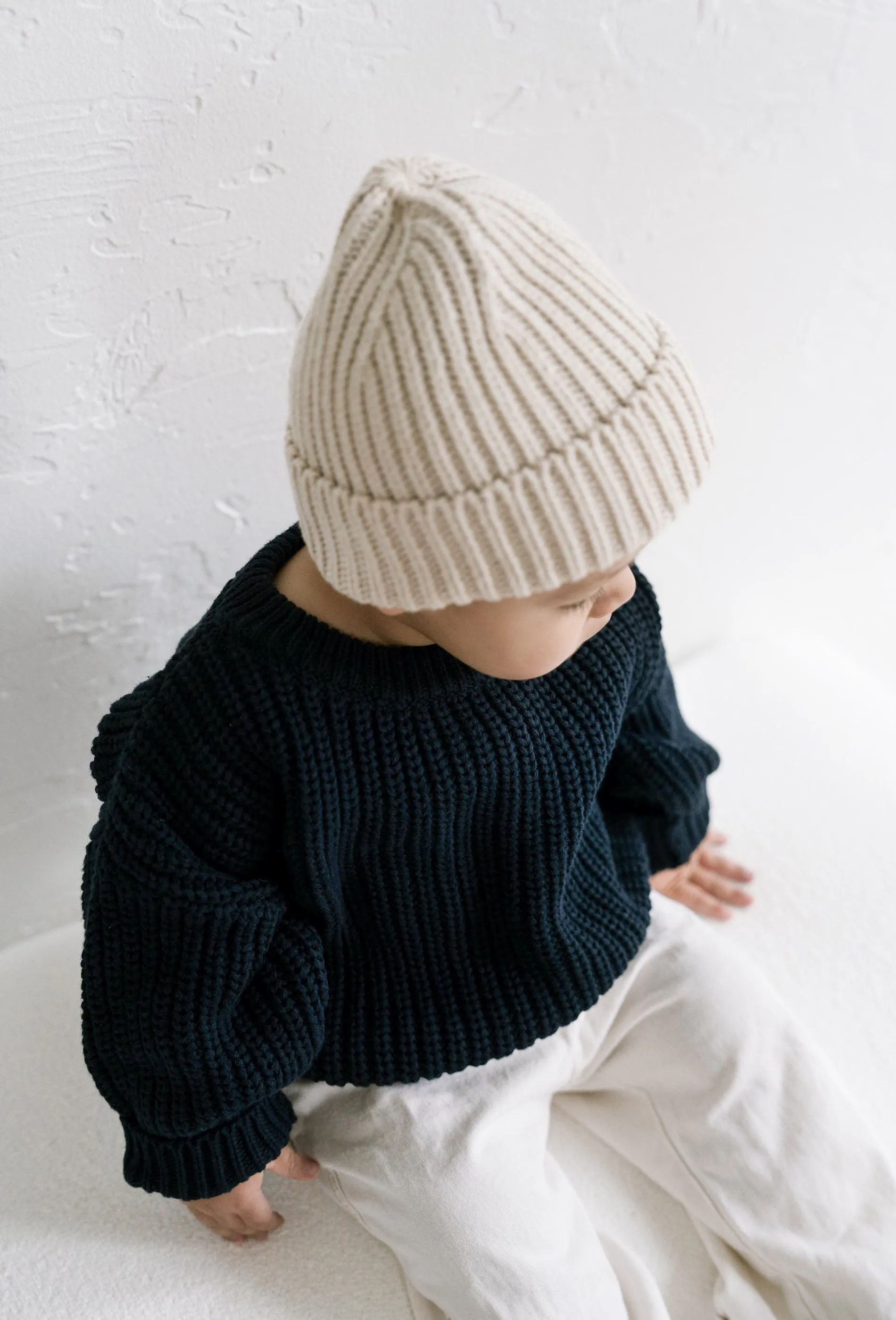 ‘Navy’ Chunky Knit Sweater