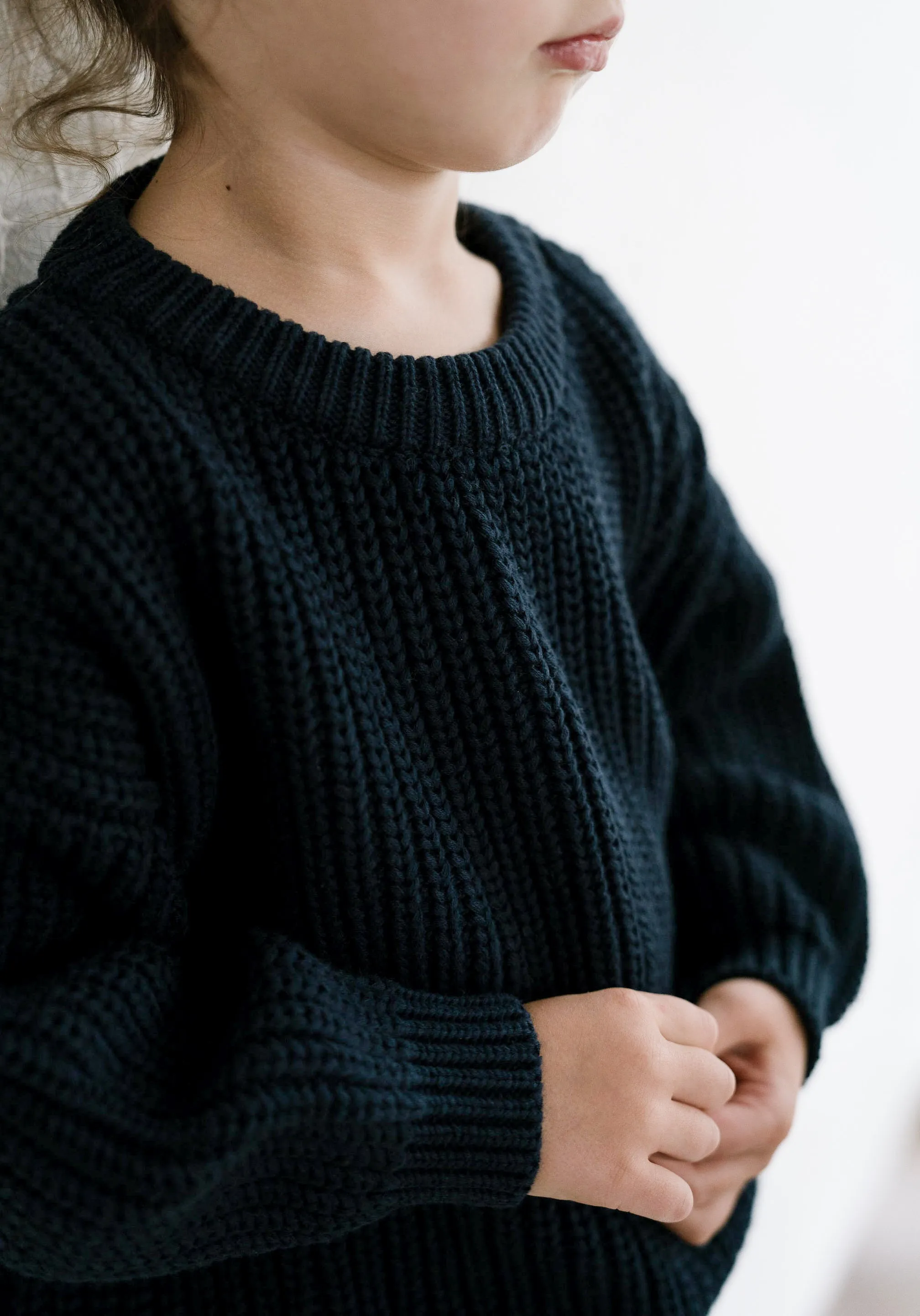 ‘Navy’ Chunky Knit Sweater