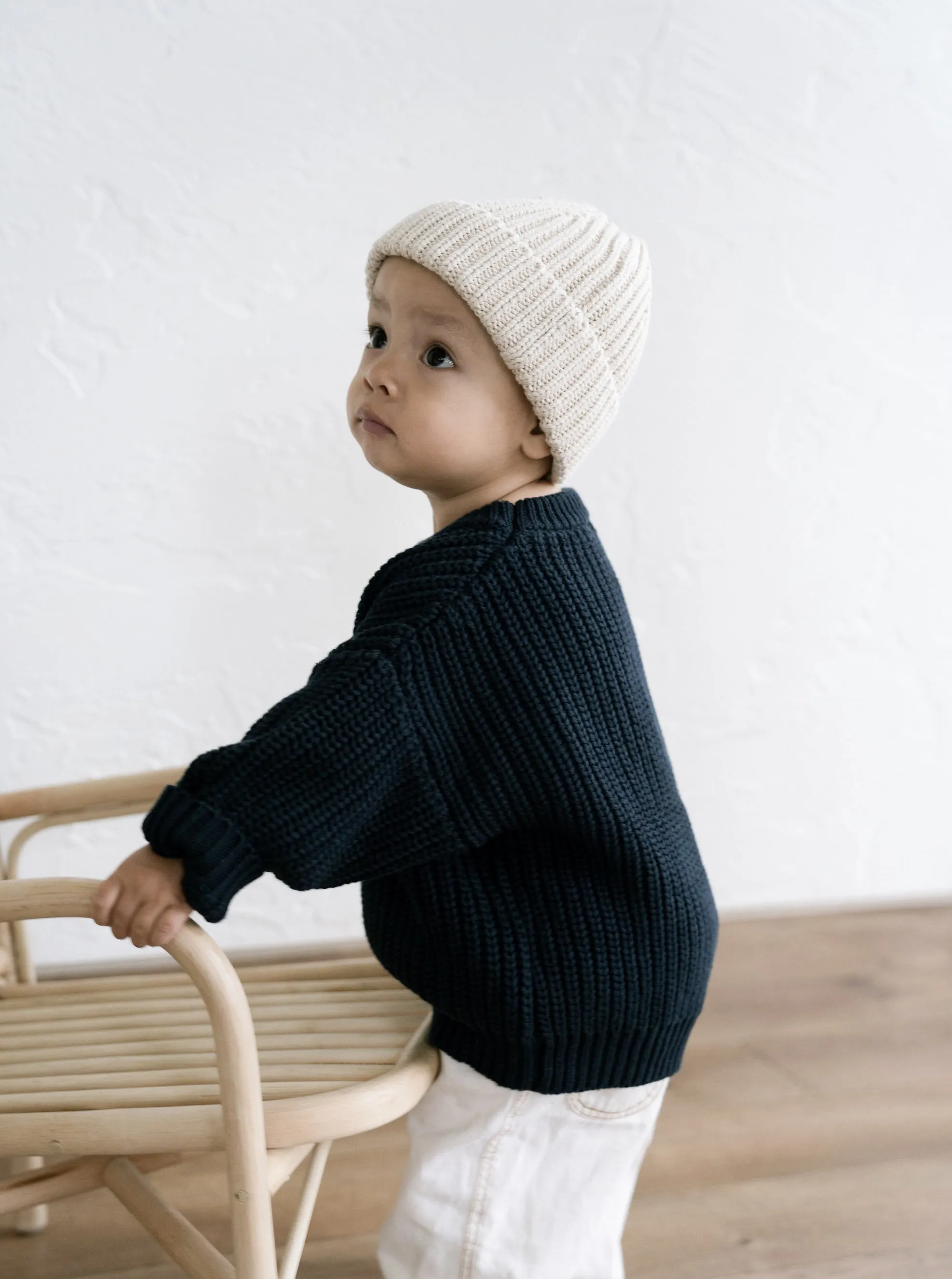 ‘Navy’ Chunky Knit Sweater