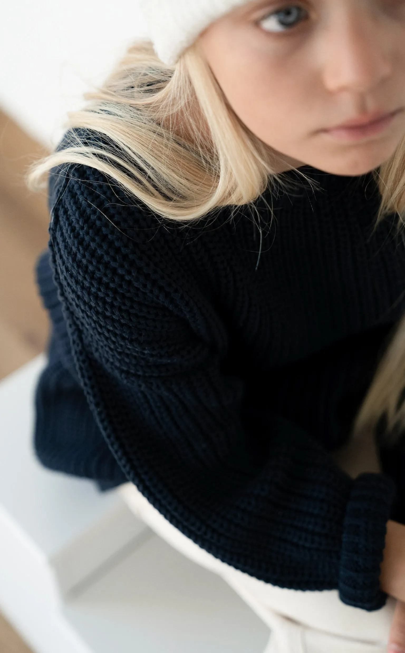 ‘Navy’ Chunky Knit Sweater