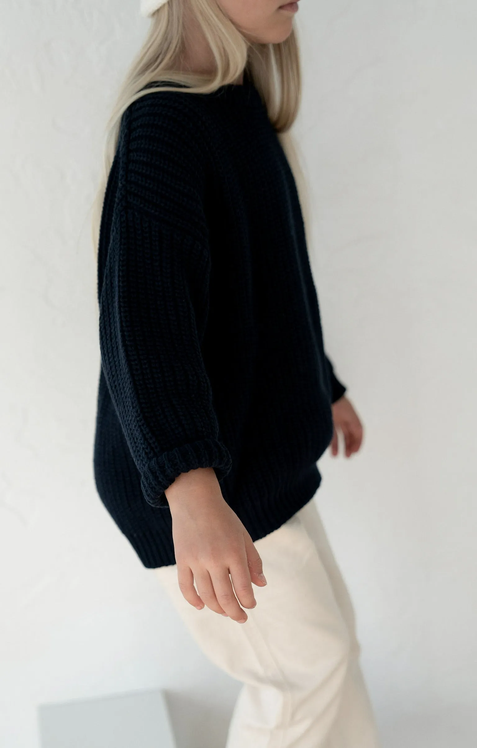 ‘Navy’ Chunky Knit Sweater
