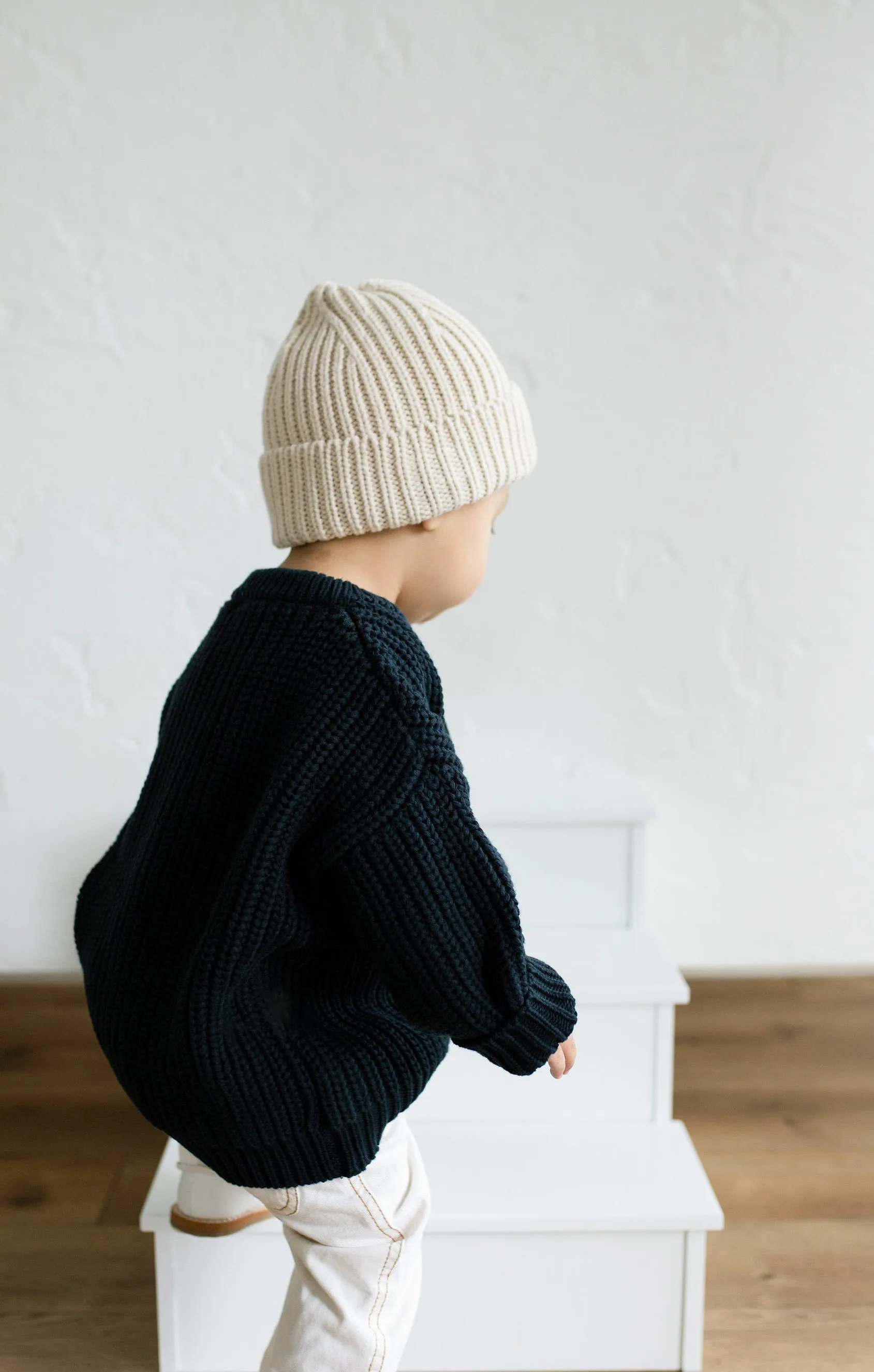 ‘Navy’ Chunky Knit Sweater