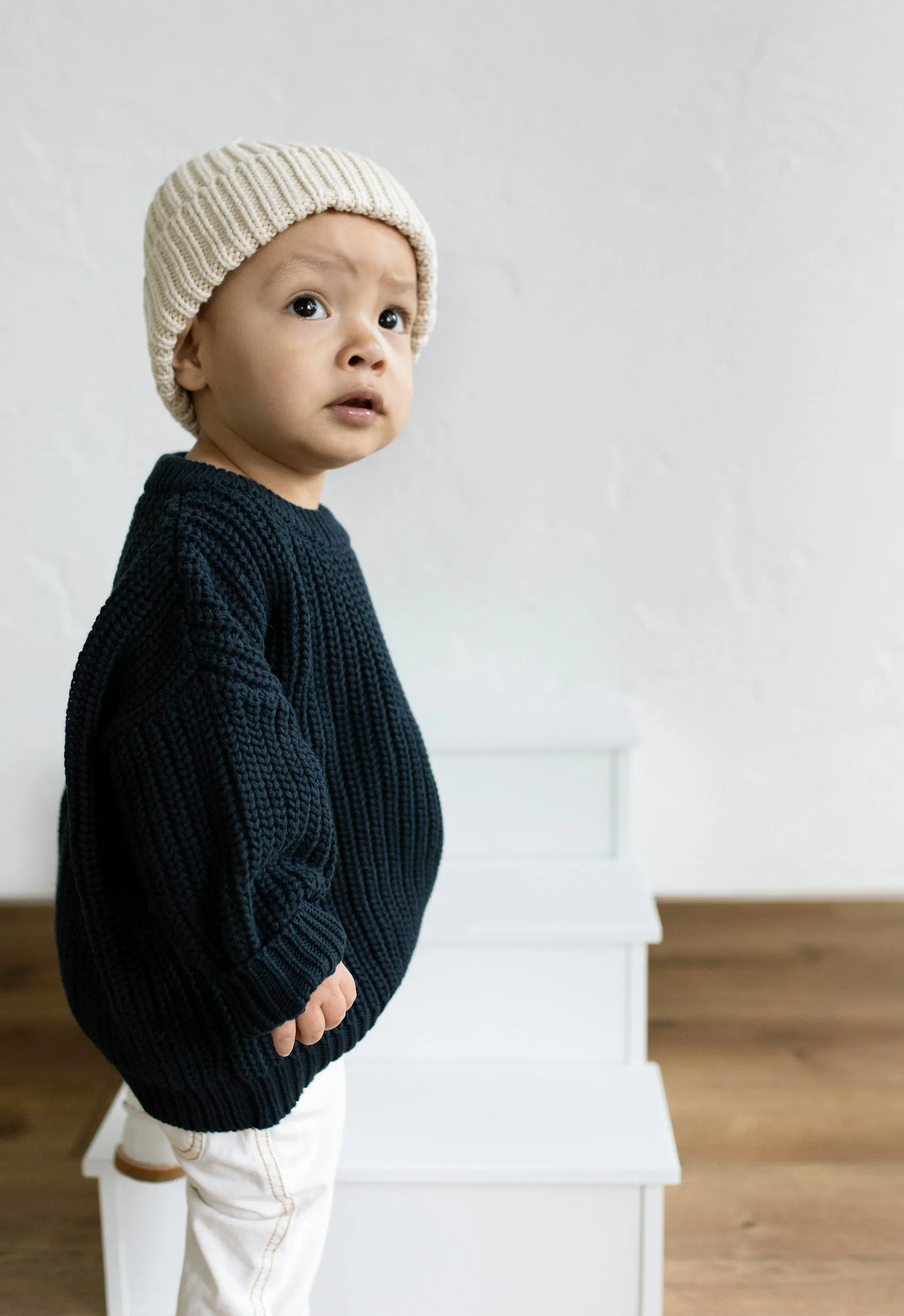 ‘Navy’ Chunky Knit Sweater