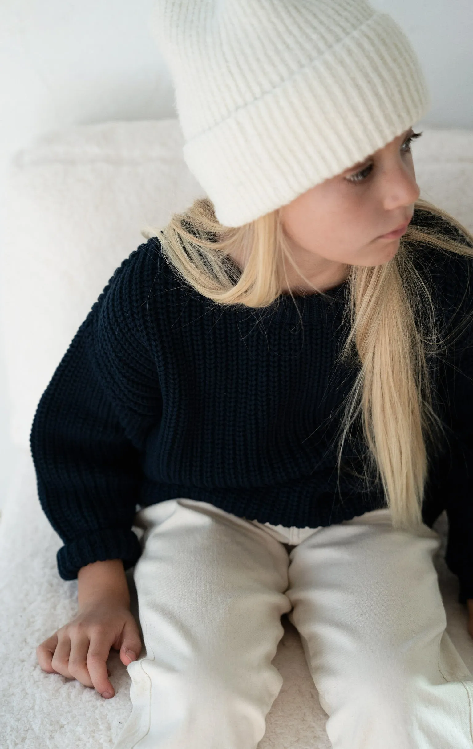 ‘Navy’ Chunky Knit Sweater