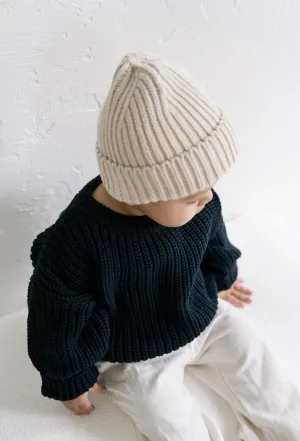 ‘Navy’ Chunky Knit Sweater