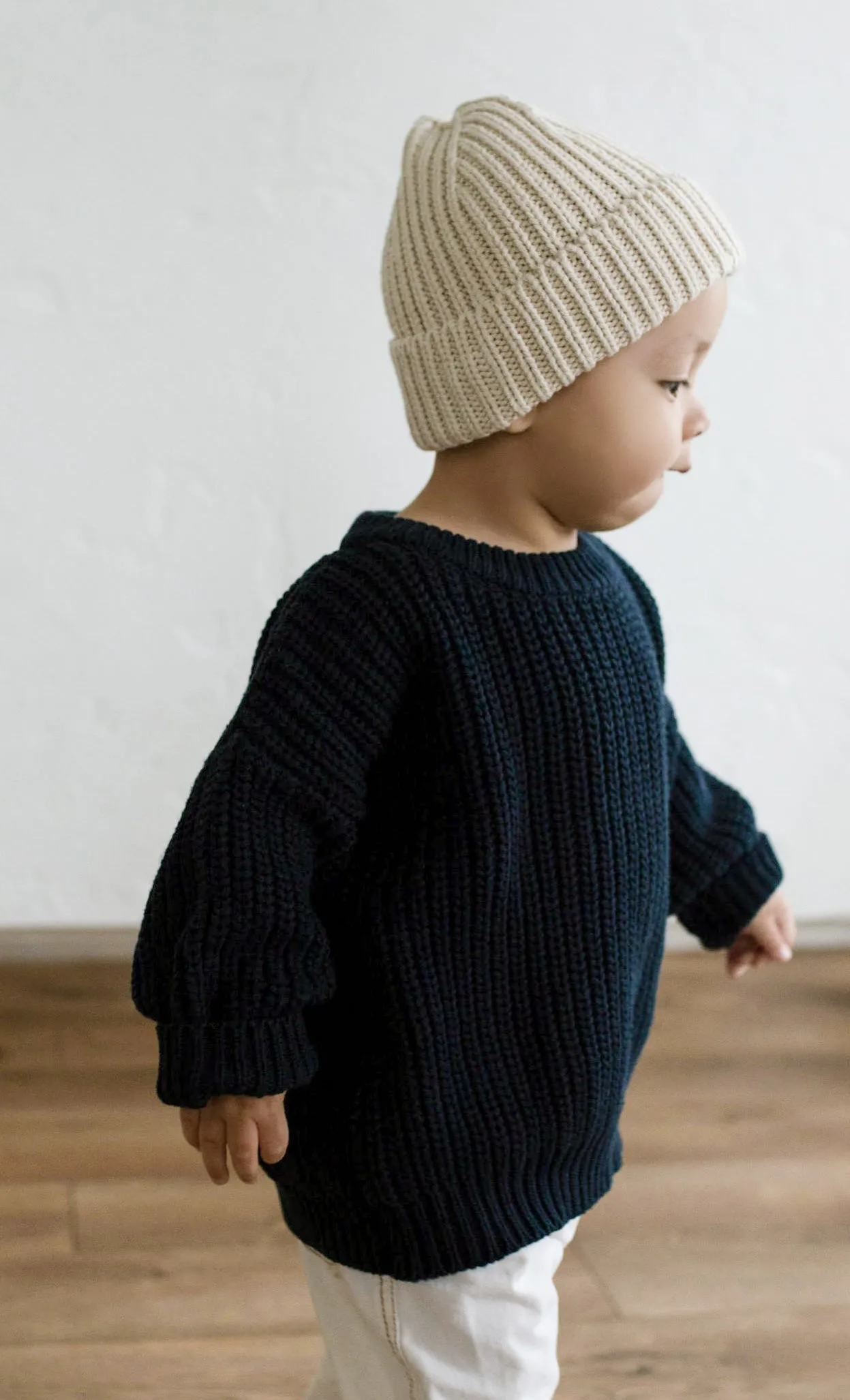 ‘Navy’ Chunky Knit Sweater