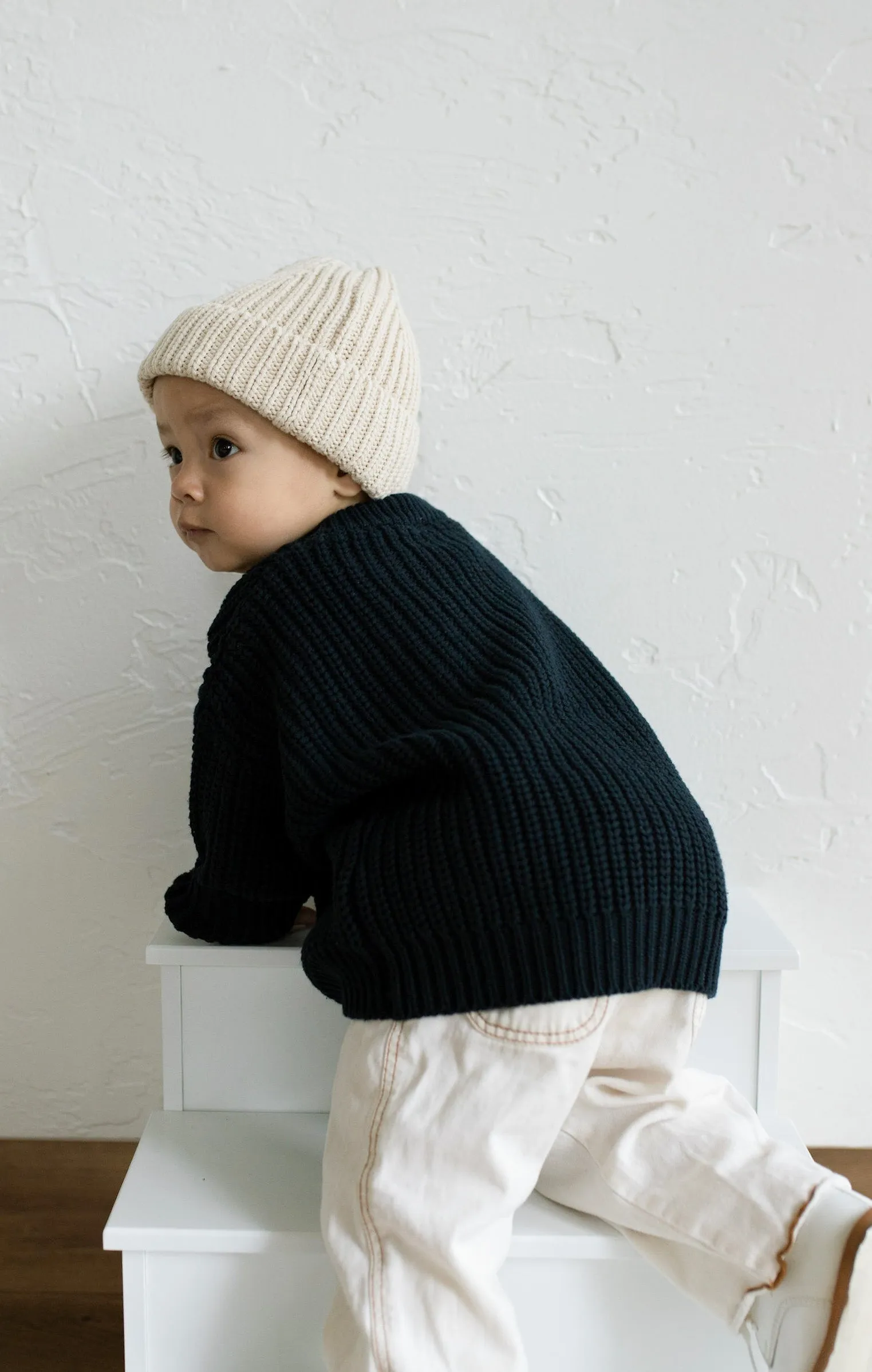 ‘Navy’ Chunky Knit Sweater