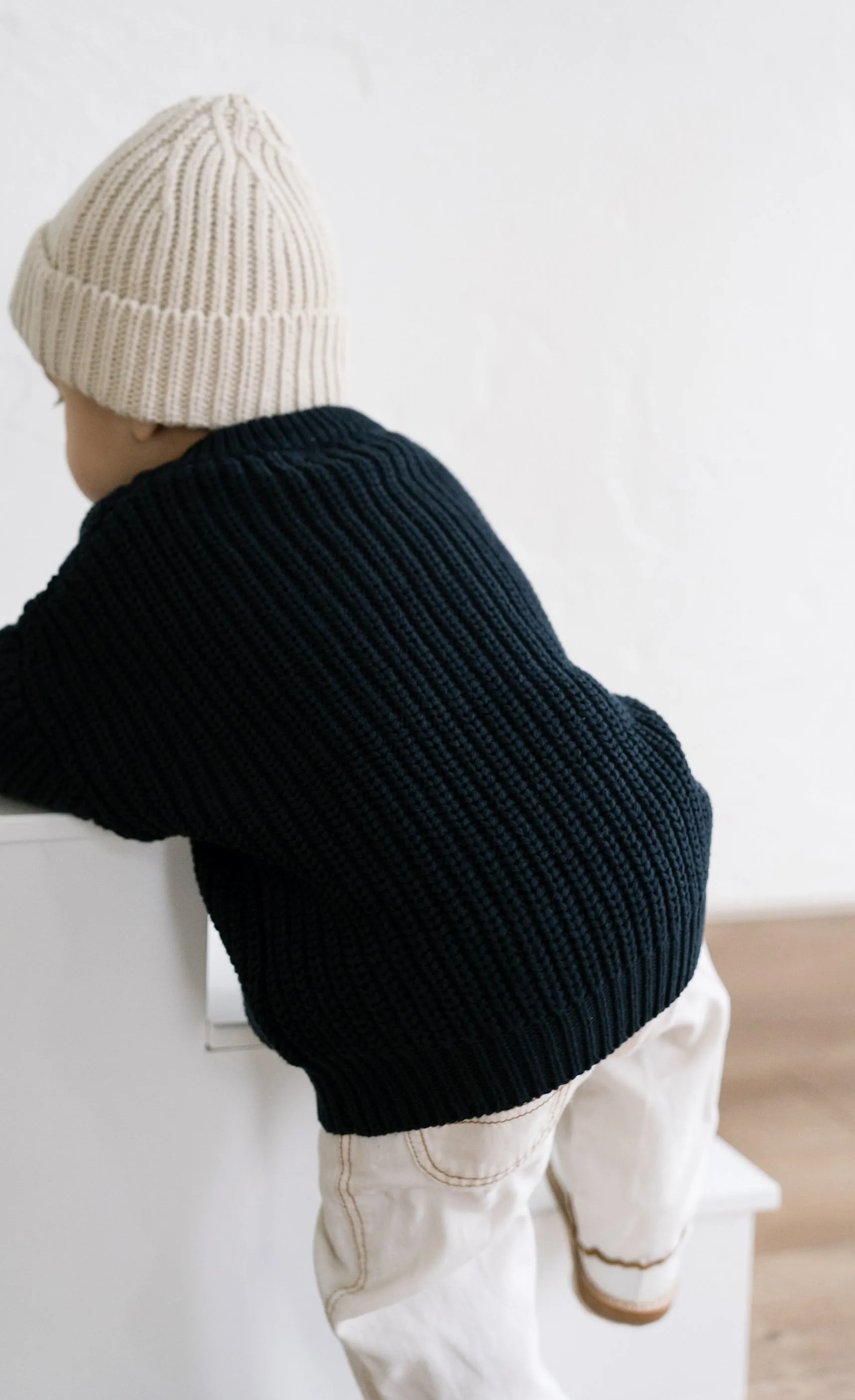 ‘Navy’ Chunky Knit Sweater