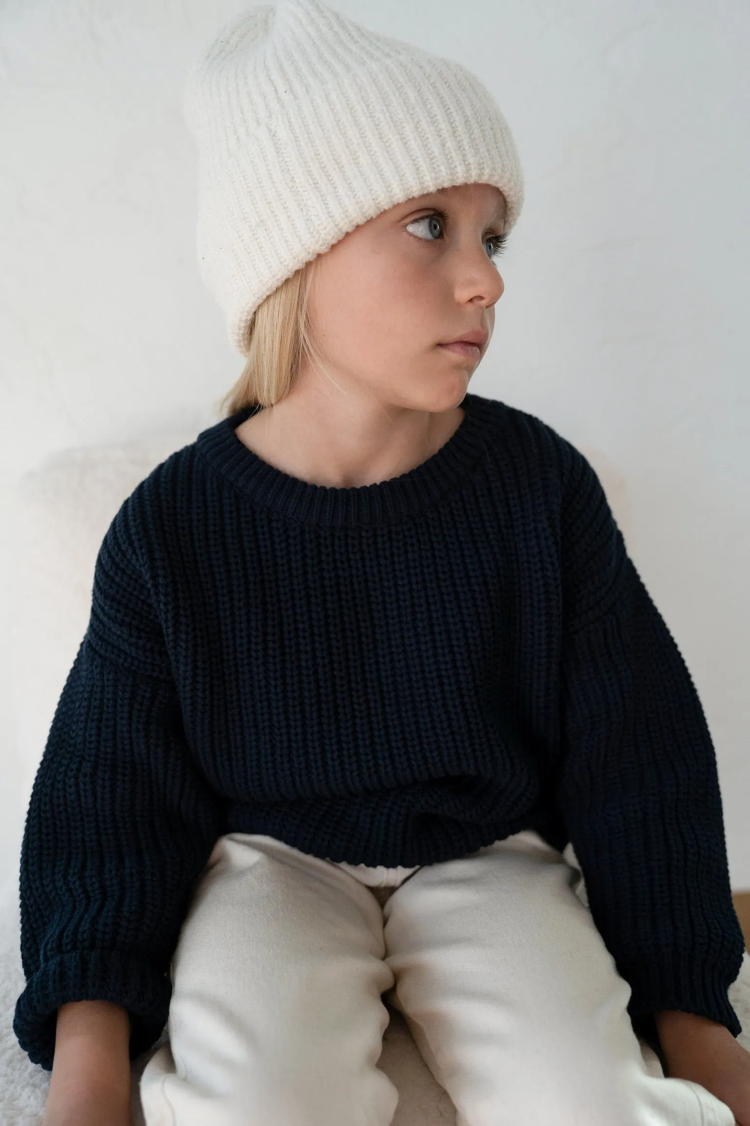 ‘Navy’ Chunky Knit Sweater