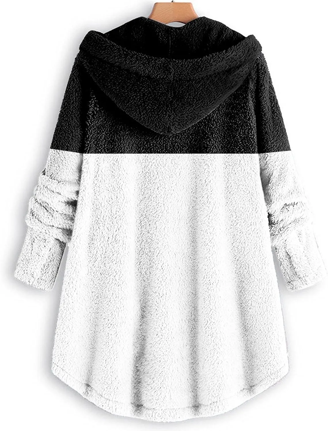 QWENTMTNTY Plus Size Winter Jackets for Women 2023 Office Work Outerwear with Pocket Comfy Plush Winter Sherpa Lined Jacket