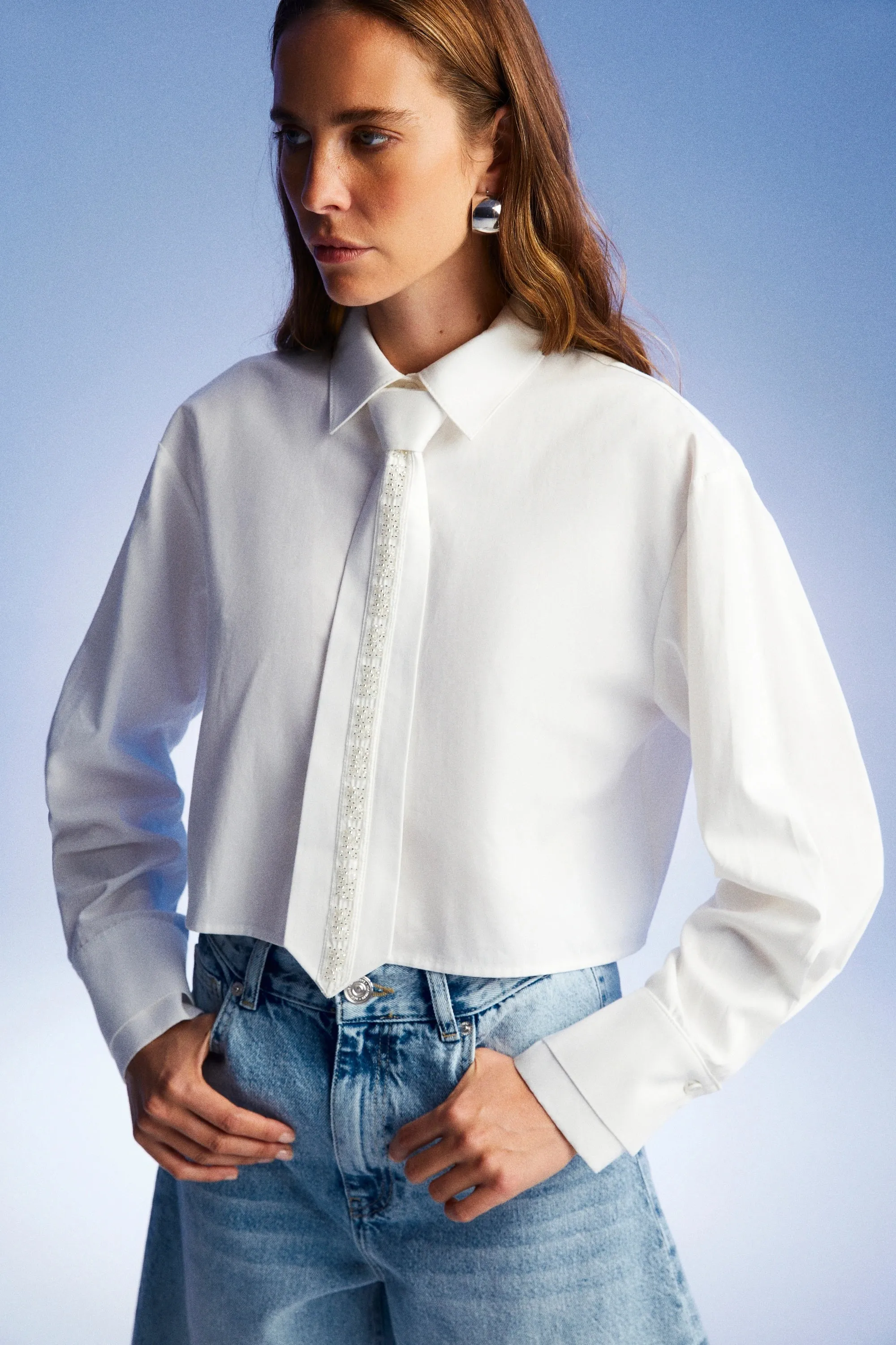 Shirt with Tie Detail (Final Sale)