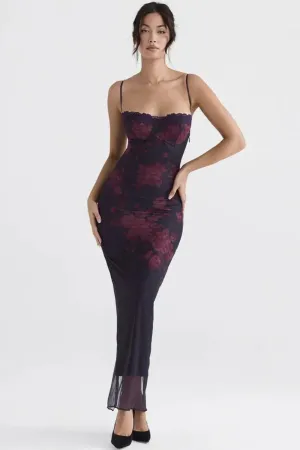 Spaghetti Strap Floral Print Maxi Dress