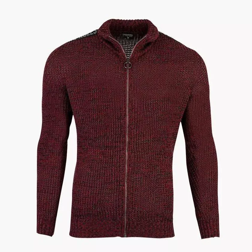 Stitch & Soul Marron Full Zip Cardigan
