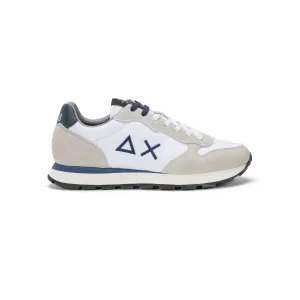 SUN68 TOM SOLID WHITE SNEAKERS FOR MEN