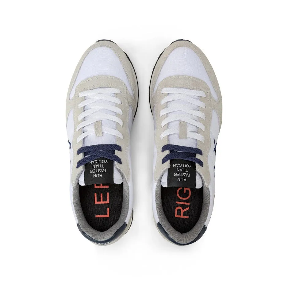 SUN68 TOM SOLID WHITE SNEAKERS FOR MEN