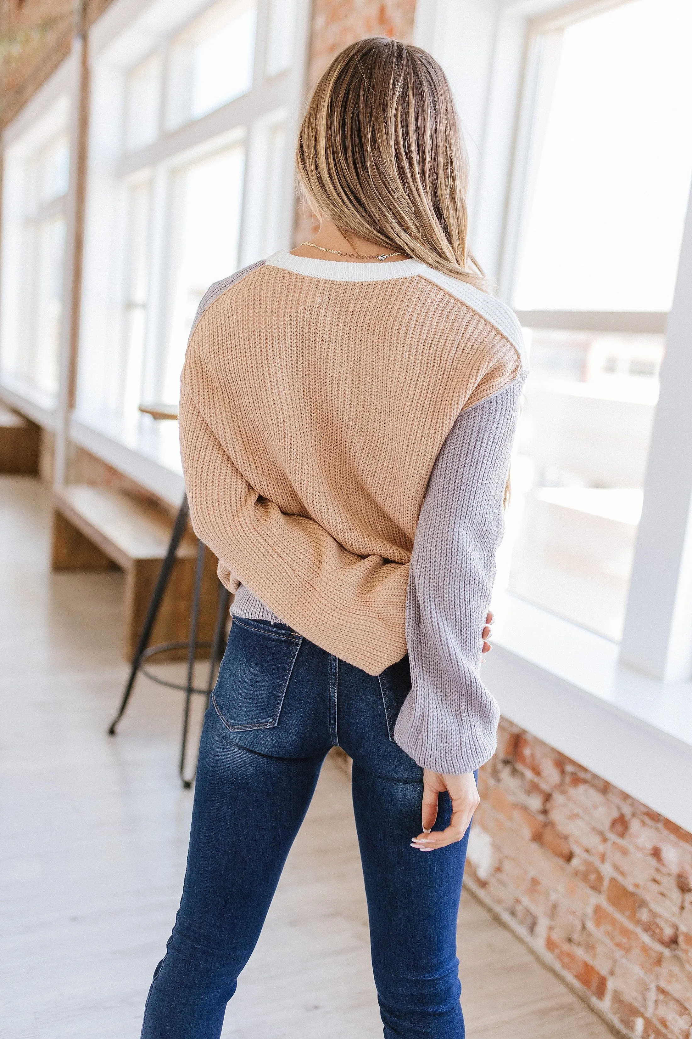 Sydney Color Block Chunky Sweater | DROPSHIP