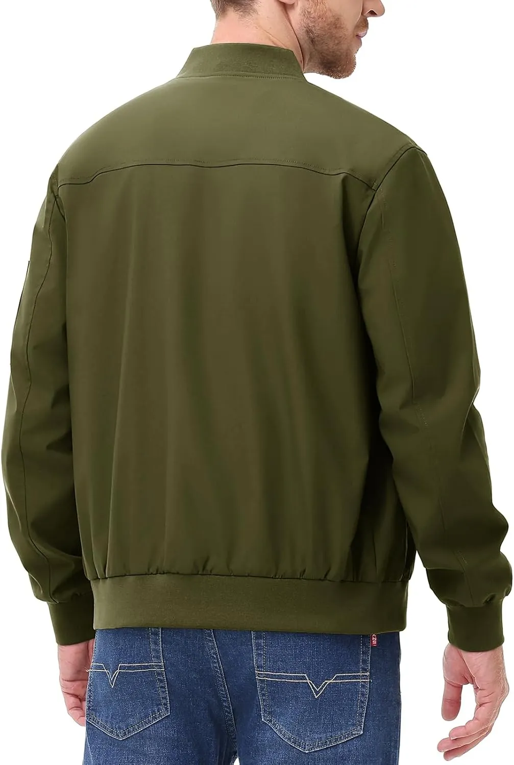 TBMPOY Men's Bomber Jackets Lightweight Light Windbreaker Casual Business Dress Stylish Fall Spring Golf Work