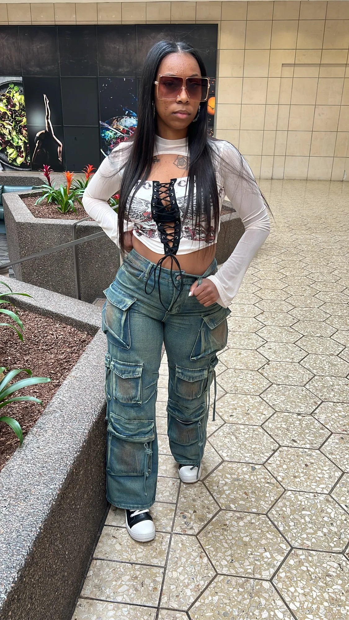 Tinted Cargo Pants