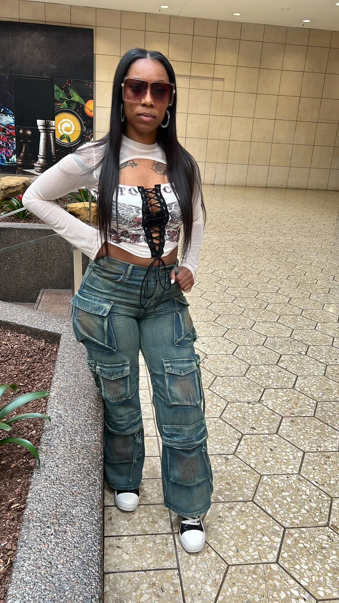 Tinted Cargo Pants