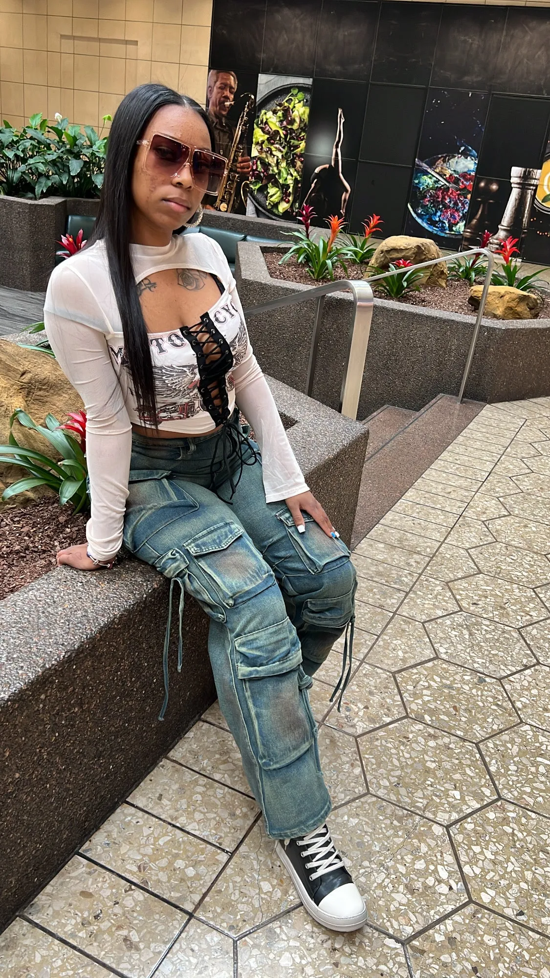 Tinted Cargo Pants