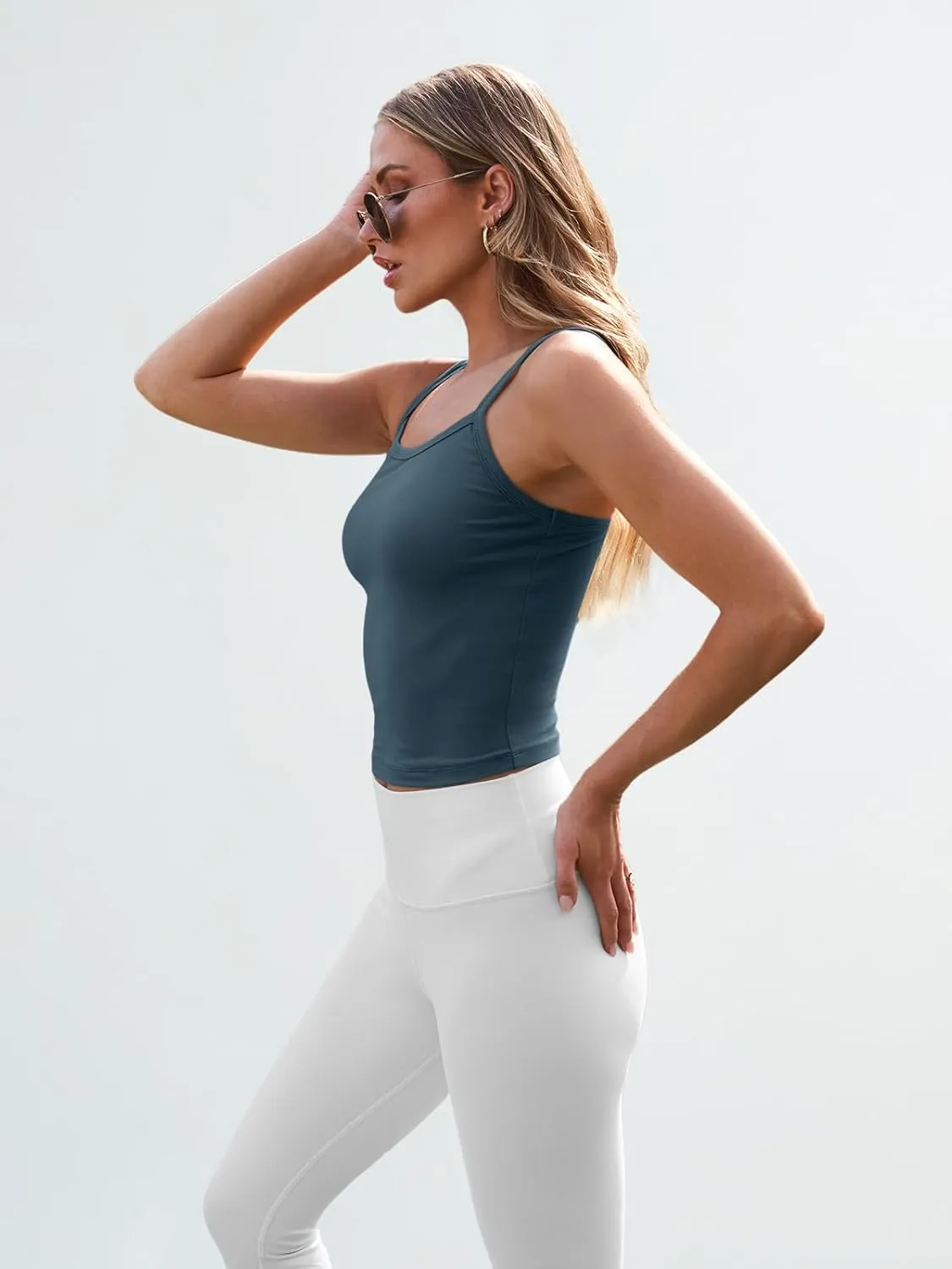 Trendy Queen Womens Spaghetti Strap Tank Tops Adjustable Cute Camisole Going Out Crop Tops Summer Clothes