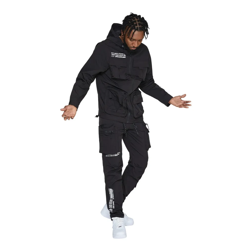 Utility Windbreaker Jacket - Black