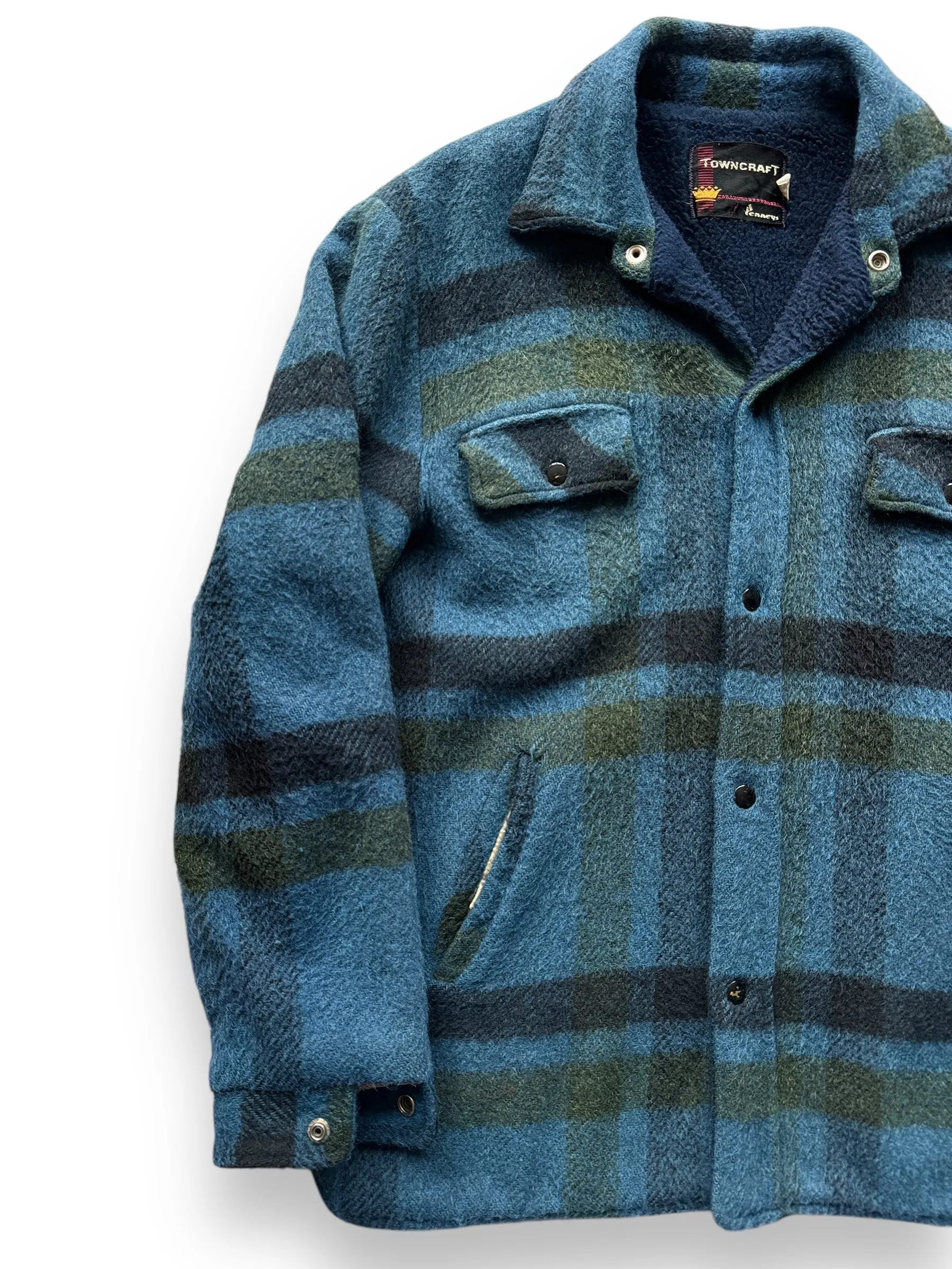 Vintage Penneys Towncraft Fleece Lined Wool Coat SZ M