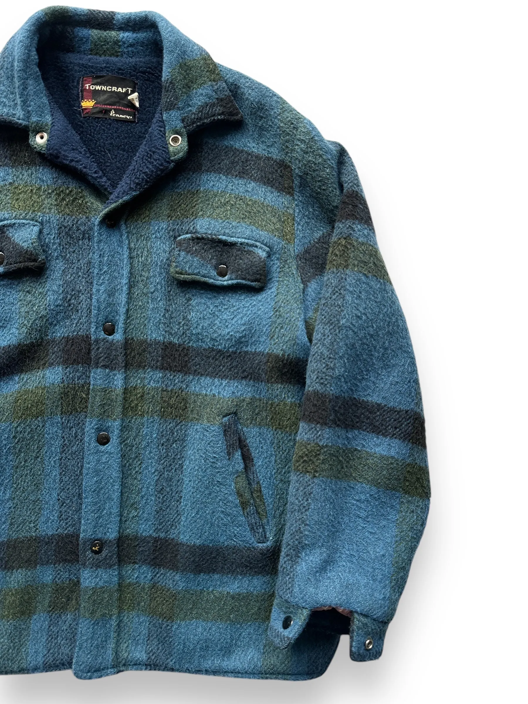 Vintage Penneys Towncraft Fleece Lined Wool Coat SZ M