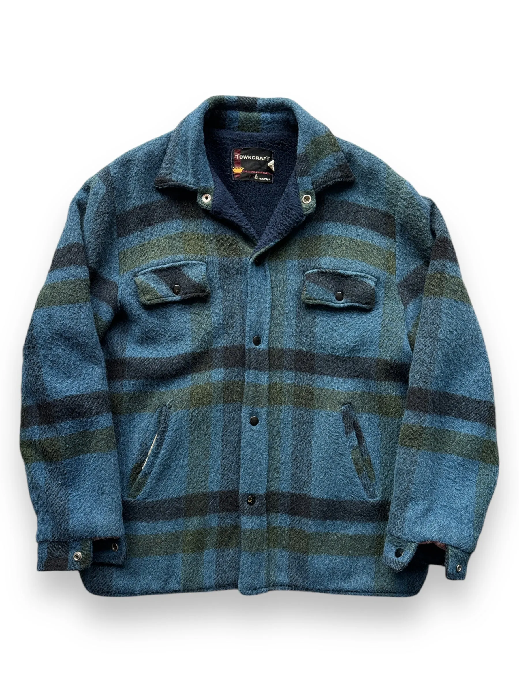 Vintage Penneys Towncraft Fleece Lined Wool Coat SZ M