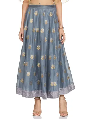 W for Woman Cotton a-line Skirt Light Grey