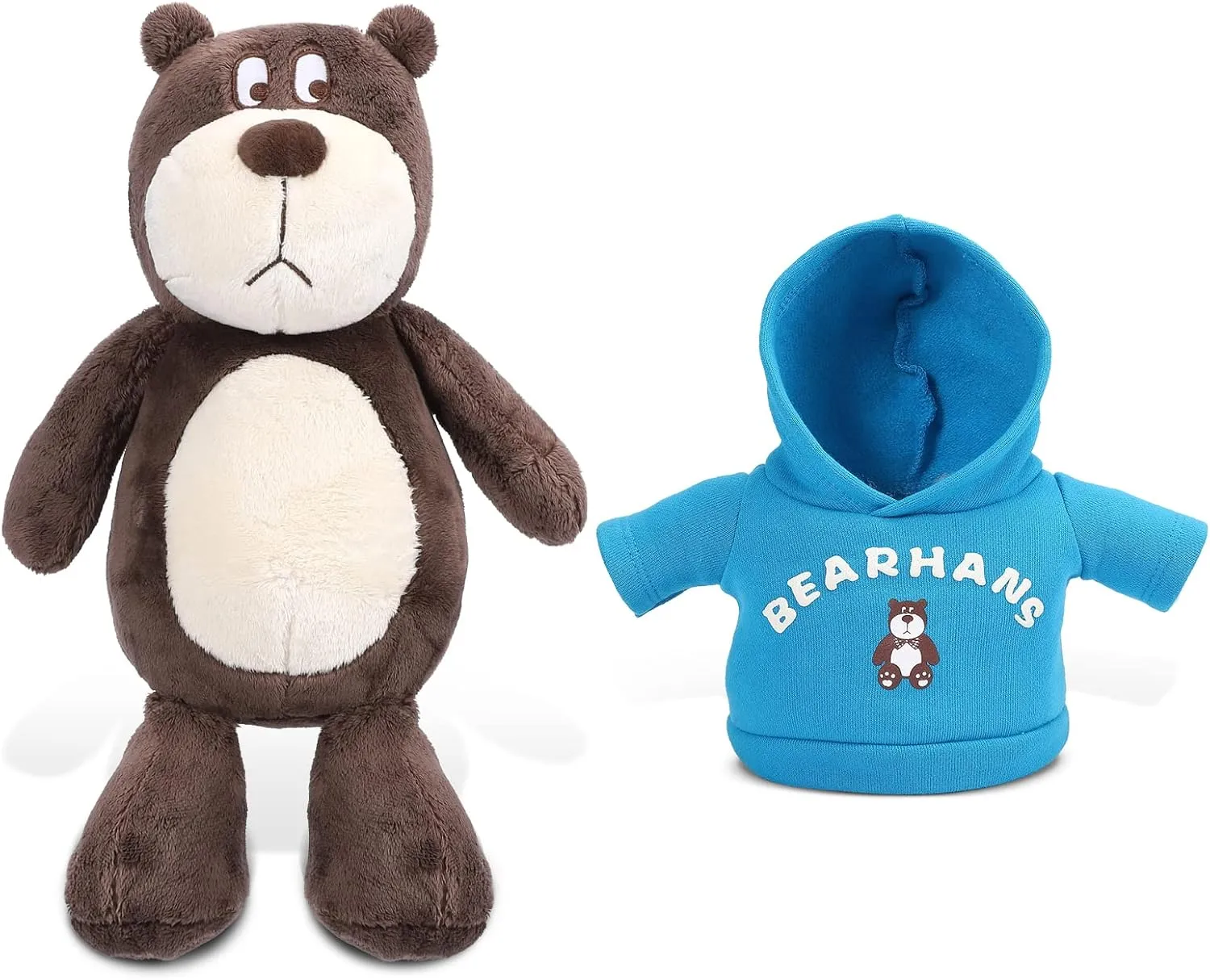 Wpond 10.6" Plush Toy, Super Soft Cuddly Plush Animal Bear Toys with Cute Costum, Birthday Christmas Valentine New Year's Gifts for Boys Girls Ladies deep Blue