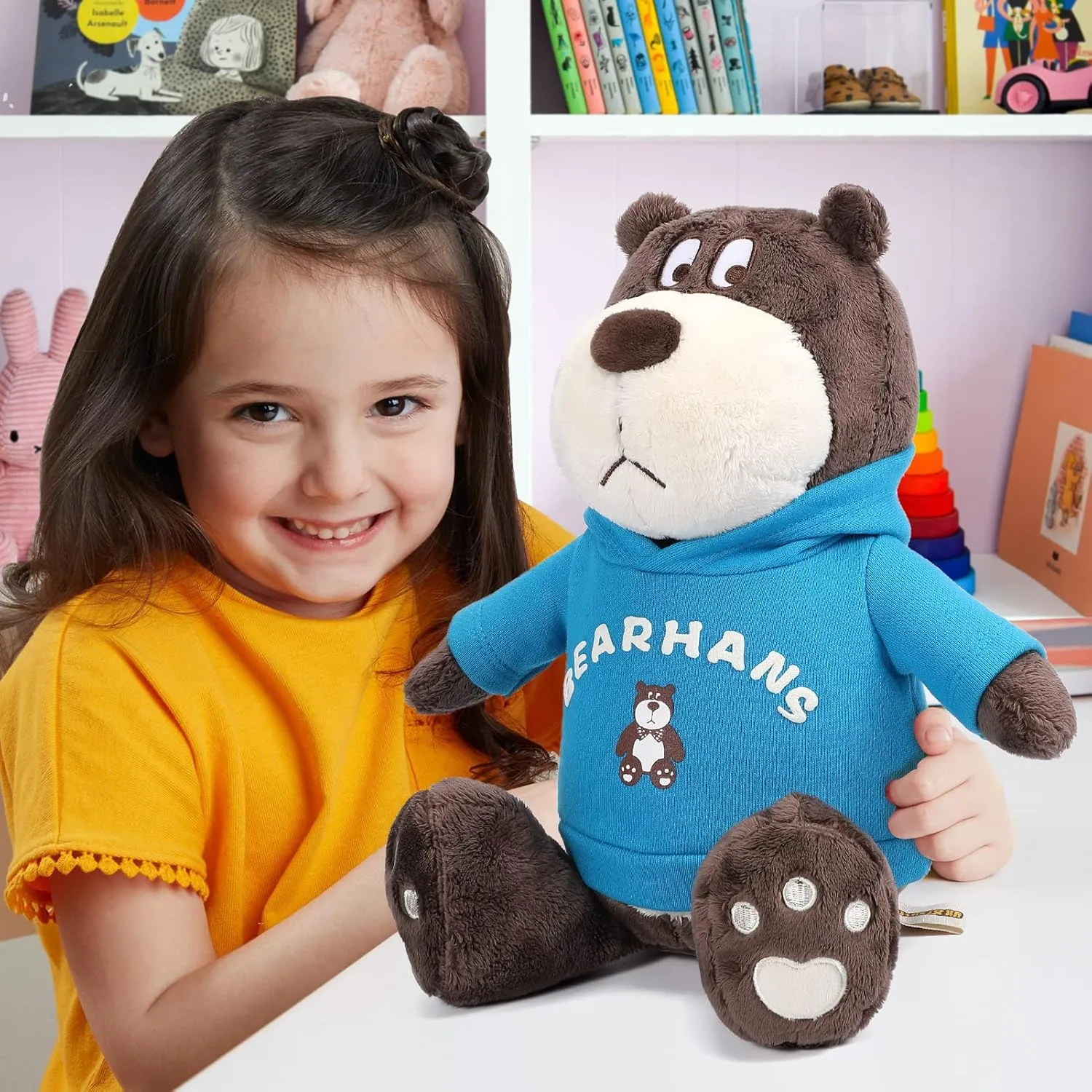 Wpond 10.6" Plush Toy, Super Soft Cuddly Plush Animal Bear Toys with Cute Costum, Birthday Christmas Valentine New Year's Gifts for Boys Girls Ladies deep Blue