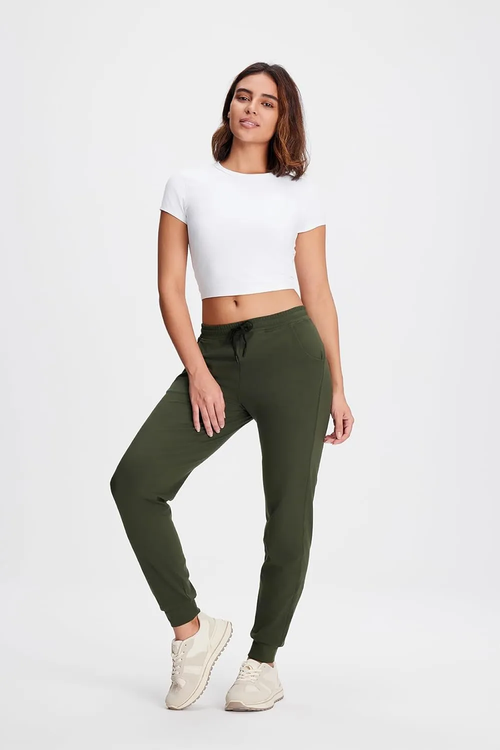 Yogipace Petite/Regular/Tall Women's Lightweight Anti-Shrink Active Joggers Lounge Sweatpants Yoga Jogger Pants