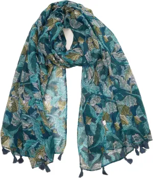 YOUR SMILE Large Boho Scarf for Women Lightweight Floral Printed Scarves Fall Winter Fashion Fringed Shawl wraps