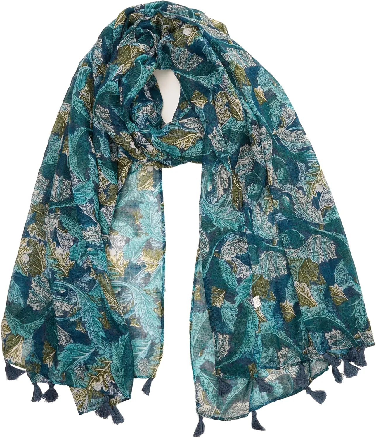 YOUR SMILE Large Boho Scarf for Women Lightweight Floral Printed Scarves Fall Winter Fashion Fringed Shawl wraps