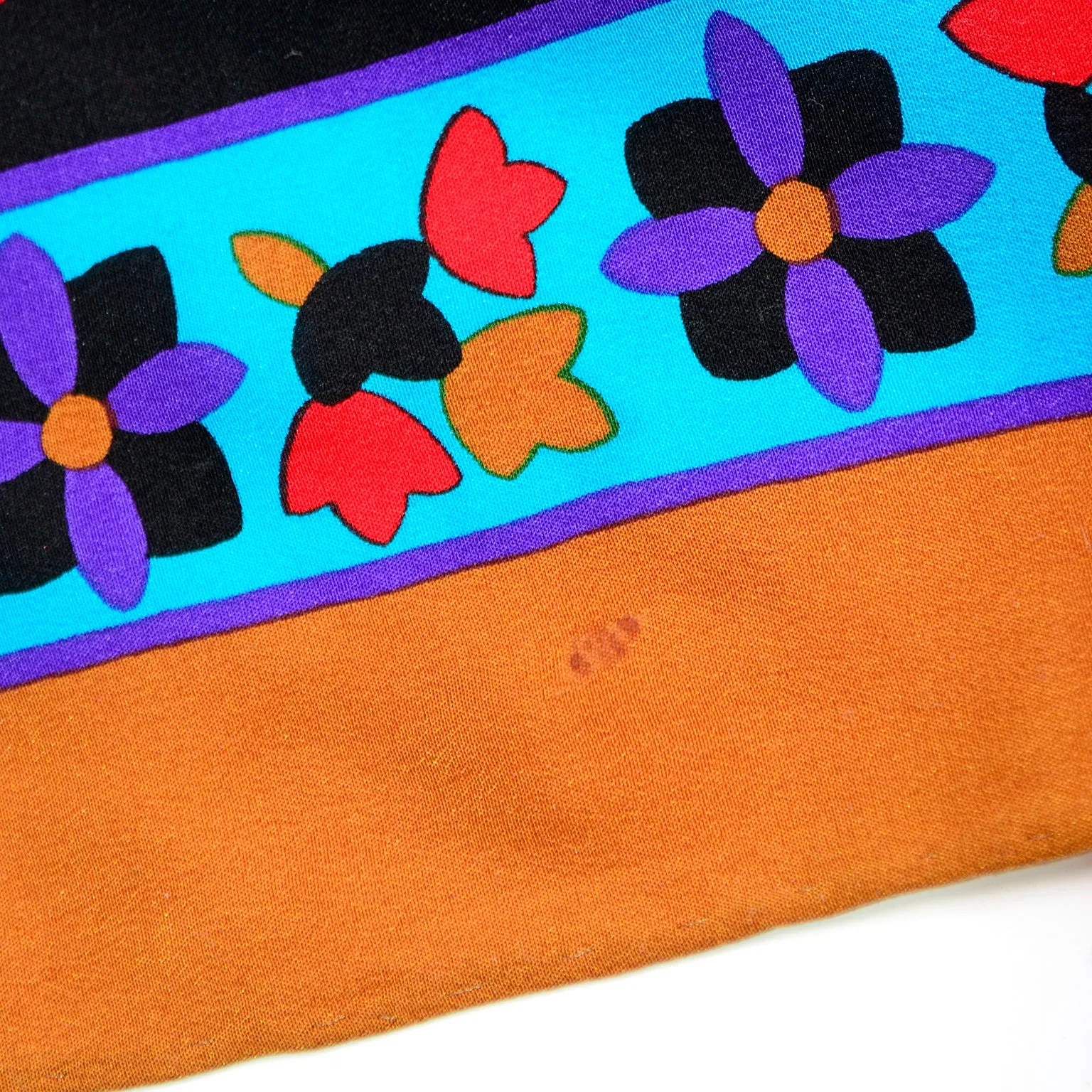 Yves Saint Laurent Vintage Bold Colorful Floral Silk Scarf